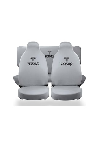 Tofaş Araca Uyumlu Gri Oto Koltuk Kılıfı -araç Penye Koltuk Kılıfı Servis Kılıfı 4 Parça