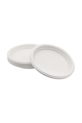 Plastik Tabak 100'lü 17 Cm Beyaz Kullan At Tabak Diğer