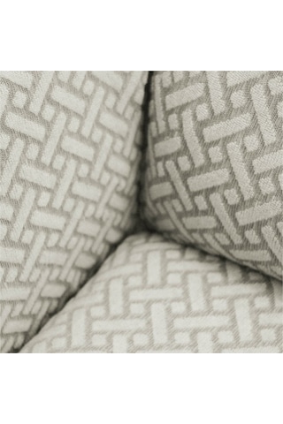 Streç Lastikli Yıkanabilir Tuğla Desen Jakarlı Tekli Koltuk Örtüsü Berjer Koltuk Kılıfı Krem