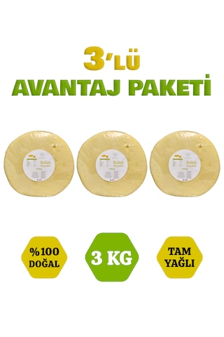 3 Adet 1 Kg Muhlamalık Kolot Peyniri 3 Lü Avantaj Paketi 3 Kg