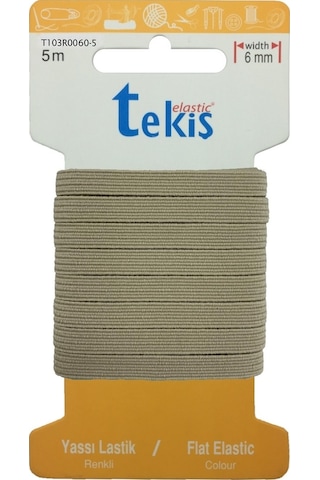 10 Mm Bej Yassı Lastik - 5 Metre 10 Mm Bej Yassı Lastik - 5 Metre