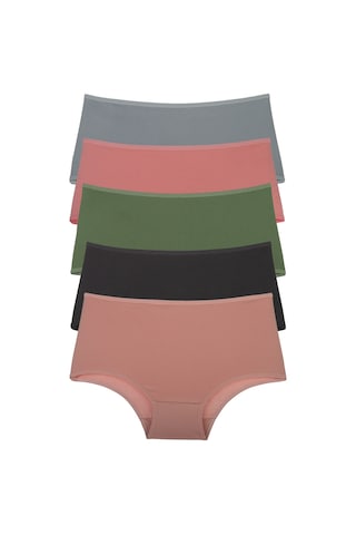 Nicoletta Yüksek Bel Kadın Külot 5'li Yeşil