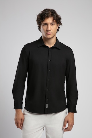 Lee Cooper Joles Erkek Uzun Kol Örme Gömlek-19773 Siyah