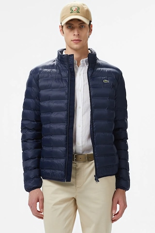 Lacoste Synthetic Fill Jacket Gizlenebilir Kapişonlu Şişme Erkek Mont Lacivert