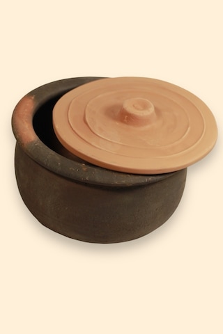 Büyük Boy Toprak Kapaklı Güveç Tencere %100 Pişmiş Toprak