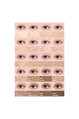 Dasique Mat Ve Işıltılı Tonlardan Oluşan 20 Renkli Far Paleti Mood Shadow Palette 01 Warm Basic 01 Warm Basic