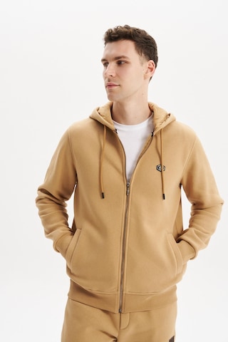Ar-ma Erkek Sweatshirt Büyük Beden 3 İplik Kalın Kumaş Kapüşonlu Fermuarlı Cepli %70 Pamuk %30 Polyester K30324801502 Kahverengi-k5 Kahverengi