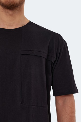 Slazenger Kaurı In Oversize Erkek Siyah Tişört Siyah