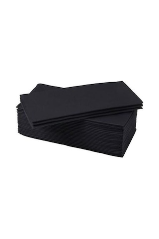 Omnisoft 40x40 Cm 1/8 Defter Katlama Servis Peçetesi 50 Adet Siyah