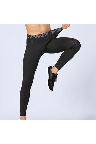 Tongxida Batı Serin Erkek Hızlı Elastik Koşu Sıkıştırma Pantolon Spor Tayt Mavi Mavi