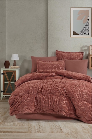 Clasy Wellsoft Jakarlı Çift Kişilik Uyku Seti Reste Kiremit