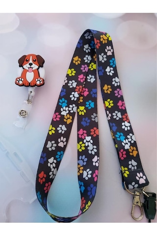 Renkli Patiler Kart Askısı Ve Köpek Silikon Yoyo Yaka Kartlığı Yatay Dikey Kart Koruyucu