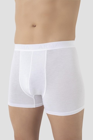 Arma Yıldız Erkek Beyaz Boxer 10'lu Paket Pamuklu Likralı Yumuşak Ve Esnek Kumaş Beyaz