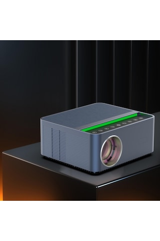 1080p Hd Android Sistemli Wifi Bluetooth 150 İnch Hoparlörlü Hdmı 500 Ans Akıllı Projeksiyon Cihazı-502