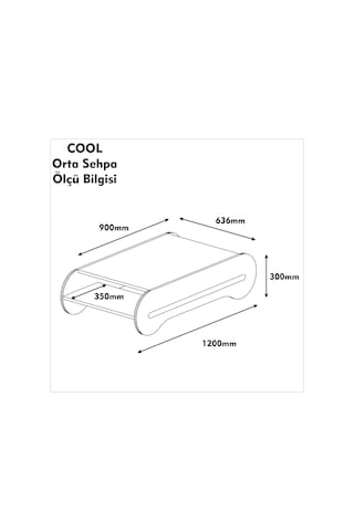 Variant Cool Orta Sehpa Ceviz - Beyaz