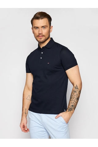 Tommy Hilfiger Polo Yaka Pike Erkek T-shirt Lacivert