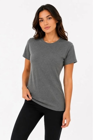 Dogutrend Basic Tişört Bisiklet Yaka Kısa Kol Günlük Yazlık Slim Fit T-shirt - Antrasit Diğer