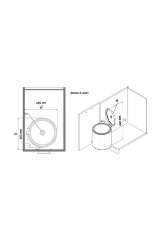 Starax S-2251-ss Krom Paslanmaz Çöp Kovası 10 Lt