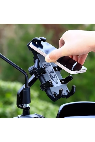 Xuweiwei Oktopus Tutucu Motosiklet Telefon Askısı Siyah Wk 66 Şok Emici Hırsızlığa Karşı Koruma Elektrikli Bisiklet Ve Scooterlar İçin
