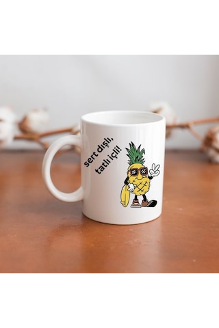 Sert Dışlı Tatlı İçli Tasarımlı Hediye Kupa Bardak Renk