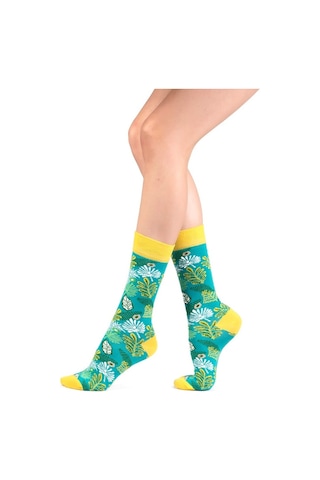 Ozzy Socks 6'lı Organik Pamuklu Dikişsiz Kadın Çok Renkli Desenli Çorap (448387975) Çok Renkli