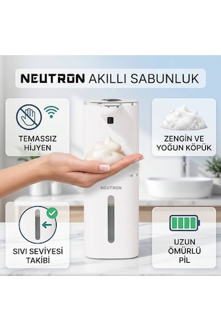 Neutron Ntl-sd-38mls Akıllı Temazsız Köpük Sabunluk Beyaz