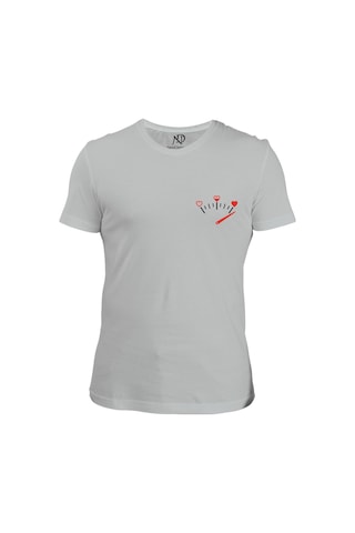 Erkek V Yaka Siyah Tshirt Kalp Ibre 001