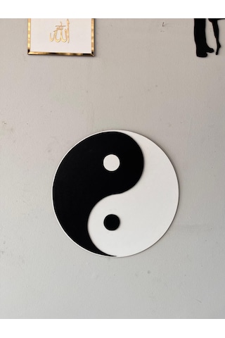 Yin Yang Duvar Dekorasyon Tablo Yüksek Kalite Mdf 30x30 Cm