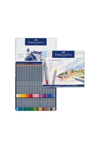 Faber-Castell Goldfaber Aqua Boya Kalemi 48 Renk, Suda Çözünebilir, Yüksek Pigmentli, Yumuşak ve Canlı Renkler