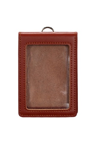 Deri Kimlik Kartı Tutucu Kartvizitlik Şeffaf Pencereli Kart Koruyucu Çanta Diğer