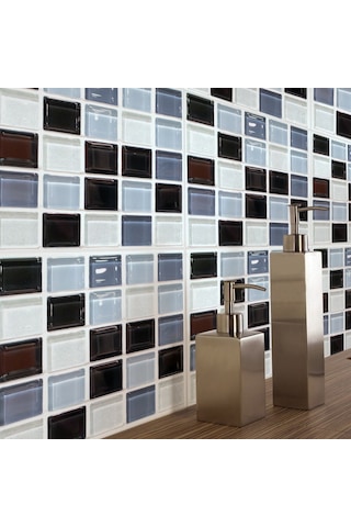 Yaleker Pvc 3d Mozaik Duvar Sticker, Otomatik Yapışkan, Dekoratif, Kolay Kurulum, Dayanıklı, Banyo/mutfak Uygun Diğer