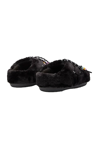 N001 Black Terlik Kadın Diğer 80d1460250-n001 Moon Boot Mule Faux Fur Beads Black Siyah