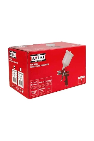 Attlas ATH600G17 Üstten Hazneli Boya Tabancası 1.7 Nozul
