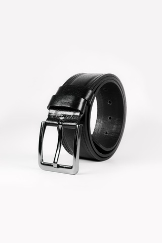 Mergenshoes Siyah Hakiki Deri Erkek Kot Pantolon Kemeri Ka04 001