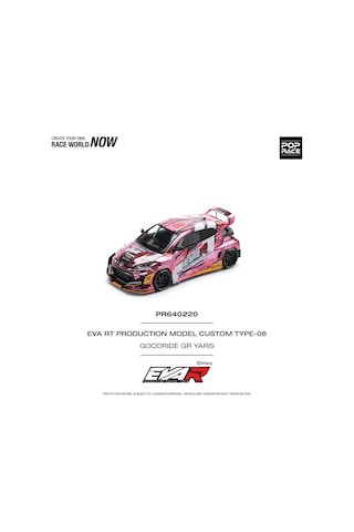 Pop Race 1:64 Eva Rt Production Model Custom Type-08 Goodride Gr Yaris Pr640220 Diecast Model Araba Pembe