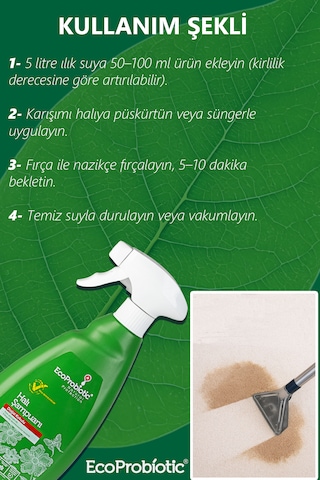Organik Halı Temizleme Şampuanı 500 Ml -leke Ve Kir Temizleyici Tekli