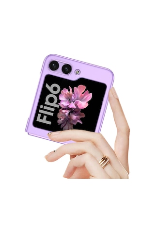Galaxy Uyumlu Z Flip 6 Kılıf Zore Sert Kıpta Kapak