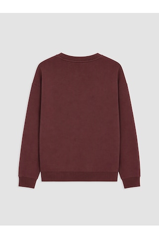 LC Waikiki Lcw Kids Bordo Baskılı Erkek Çocuk Sweatshirt