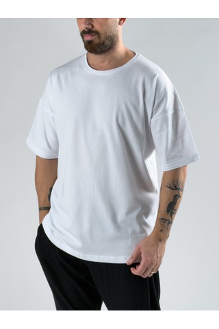 Cocopelli Oversize Beyaz Erkek T-shirt Coc3073