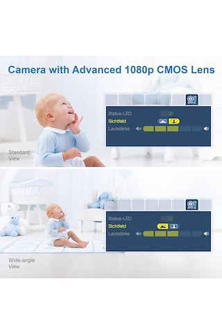 Vtech Baby Vm919 Hd Bebek Monitörü, 7 Ekran, 360 Panoramik Görünüm, Gece Görüşü Ve Ninniler Kamera Sistemi