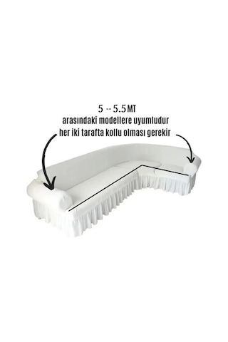 Starmall Jakarli Şal Desen 7 Kişilik L Köşe Koltuk Örtüsü, Esnek Koltuk Kılıfı, Osmanlı Desen 550cm Bordo bordo