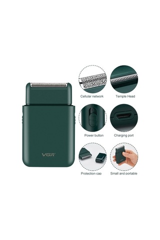 V-390 Profesyonel Sakal Tıraş Makinesi Şarjlı Mini Shaver - Sinekkaydı Sıfırlama
