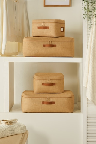 Ocean Home Textile 4'lü Jüt Hurç Set 2 Adet 30 x 22 x 18 / 2 Adet 52 x 28 x 21 cm