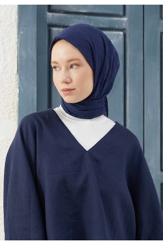 Bambu Kraş Eşarp Tesettür Giyim, Hafif, Rahat, Şık, Yüksek Kalite, Hijab, Scarf, Shawl Lacivert