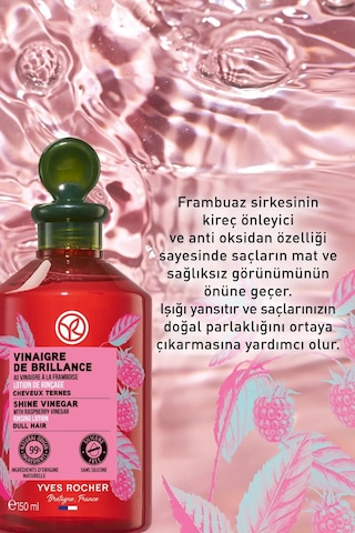 Yves Rocher Parlatıcı Brillance Frambuaz Saç Sirkesi Toniği 150 ML