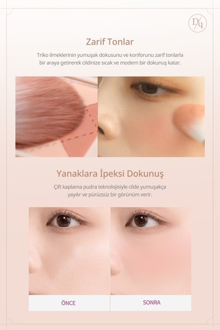 Dasique Karıştırılabilir Renk Tonlarına Sahip 4 Lü Allık Paleti Blending Mood Cheek 04 Beige Knit 04 Beige Knit