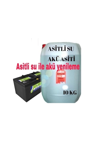 Asitli Su 10Kg Akü Asiti %100Etkili 1Lt-2Lt-3Lt-5Lt-10Lt Mevcut