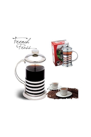 French Press Kahve Filtre Bitki Çayı Demleme Kupası Metal 350 ML Metal