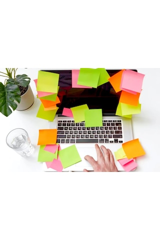 Eagle 75x125 mm Neon Renk Yapışkanlı Not Kağıdı 100 Yaprak (655N)