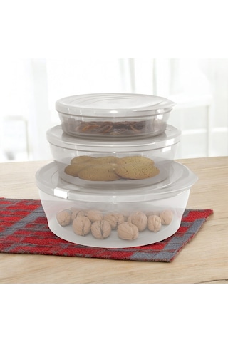 Tuffex TP730 Polo Yuvarlak Small Saklama Kabı 3'lü Beyaz